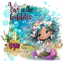 Pami - Life is the Bubbles Mermaid Girl Under The Sea