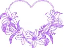 heart with lilies