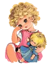 little girl and her dolly