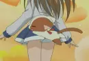 anime girl and cat