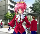 expressive pink anime girl