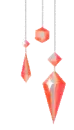 dangling crystals