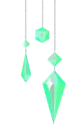 dangling crystals
