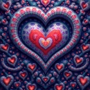 Heart Kaleidoscope background