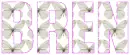 Bren - pink glitter outline 600