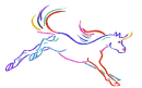 rainbow horse