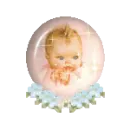 baby girl snow globe