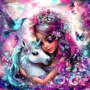 Happy New Week - Unicorn Girl - Style 3 Sparkles