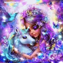 Happy New Week - Unicorn Girl - Style 5 Sparkles