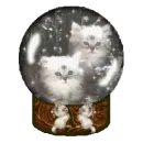 kitties snow globe