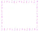 frame with musical notes