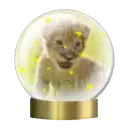 lion cub snow globe