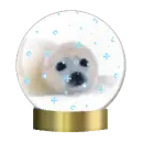 seal pup snow globe