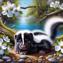 Young skunk