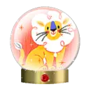 Lion snow globe