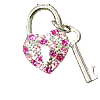 heart lock and key charm