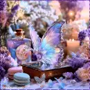 Crystal Butterfly Fantasy Background - 1