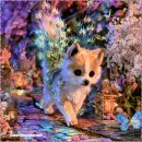 Peacock Fantasy Fur Baby Background - 2