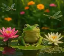 Cute Glittery Frog Background