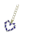 sapphire and diamond heart charm