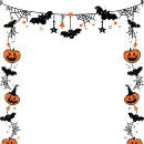bats and pumpkins frame