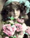 girl holding flowers