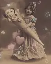 little girl holding bouquet