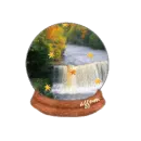 autumn snow globe