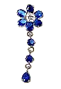 sapphire flower charm