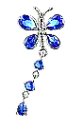 sapphire butterfly charm