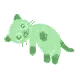 spinning green cat