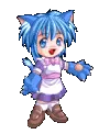 blue cat girl