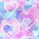 pastel hearts