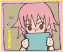 shy pink girl