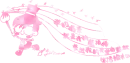 girl pink glitter lineart