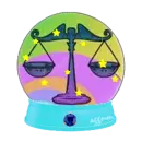 Libra snow globe