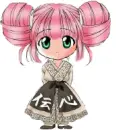 pink anime woman