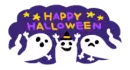 happy halloween ghosts