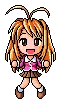 happy orange girl