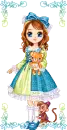 doll with a teddy bear