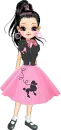 doll with a pink skirt