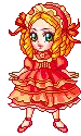 red orange doll