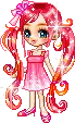 sparkly pink doll