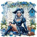 Winter blue girl