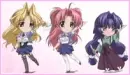 dancing chibi women
