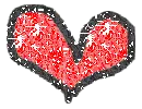 red glitter heart