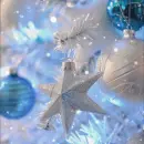 blue and white christmas