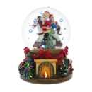 santa snow globe
