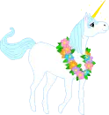 unicorn with flowers