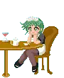 anime maid sitting
